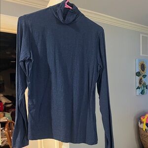 Columbia Blue Long Sleeve Turtleneck Top